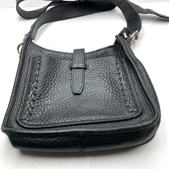 Rebecca Minkoff Pebbled Leather Mini Tote Bag 8x7" Black Minimalist - Picture 2 of 16